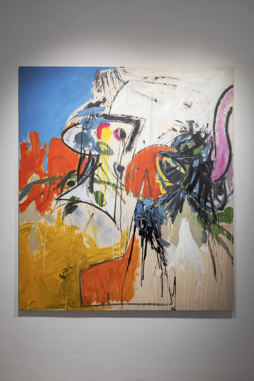 Benediktas Marija Žukas, Eclipse, 2024, Oil, mixed media on canvas, 160x145 cm. Photo: Kristīne Madjare