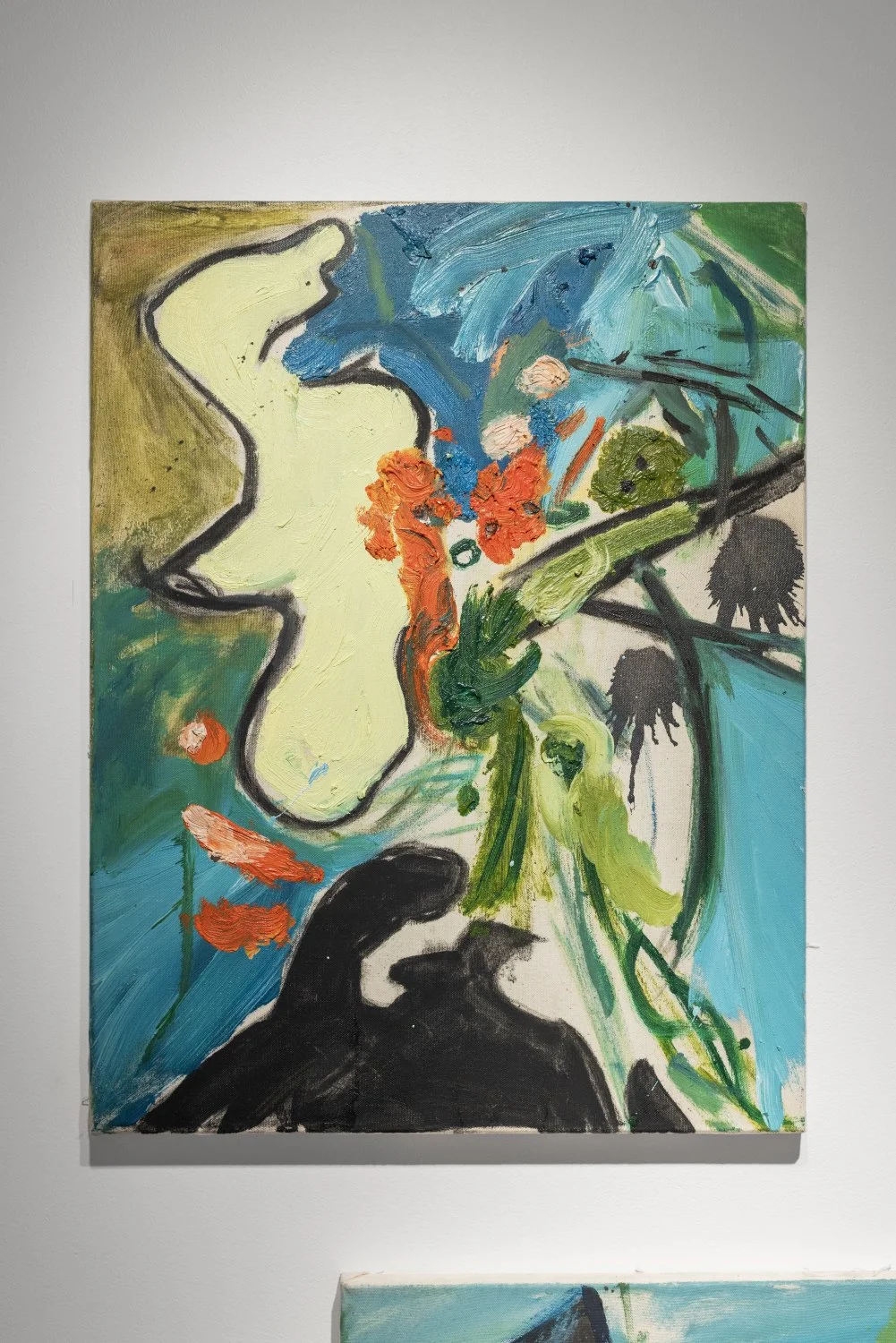 Benediktas Marija Žukas, PN III, 2025, Oil, mixed media on canvas, 45 x 35 cm. Photo: Kristīne Madjare.