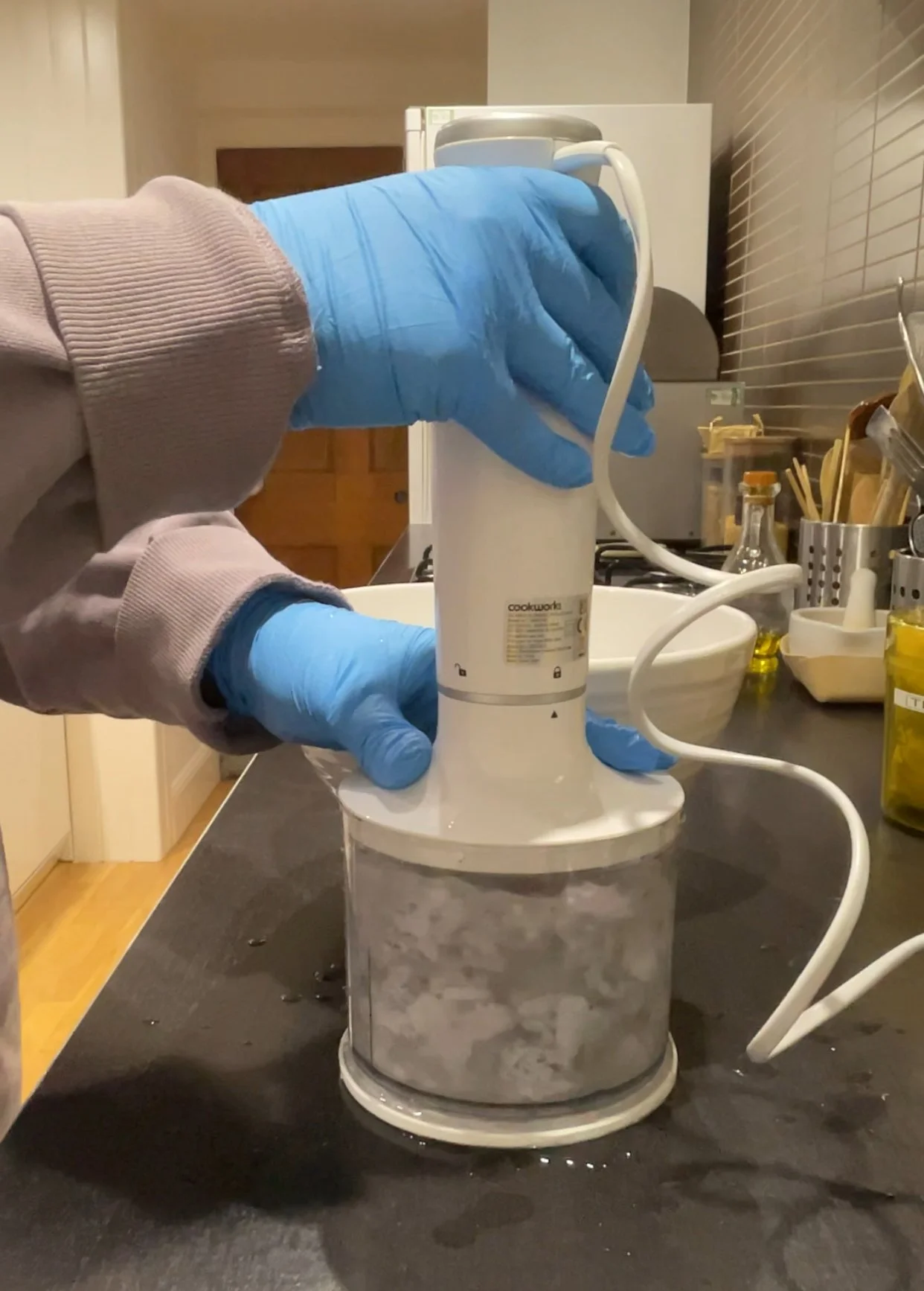 Puree paper into pulp