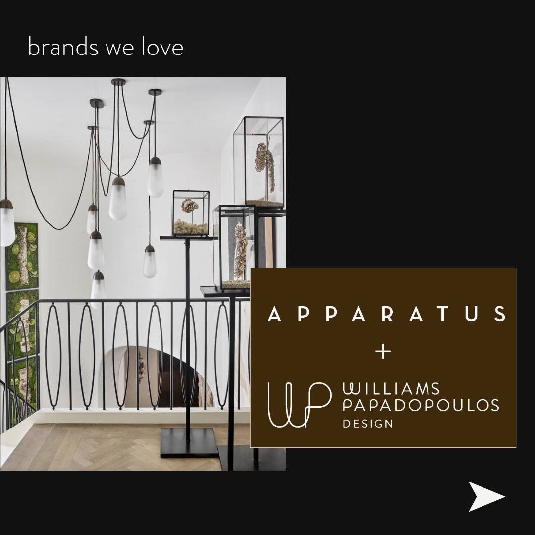 BRANDS WE LOVE // We are lucky to have APPARATUS creating and making some of the most innovative and beautiful lighting and occasional furnishings in the world right here in the U.S. We love how their metal finishes, glasswork, and timelessness help 