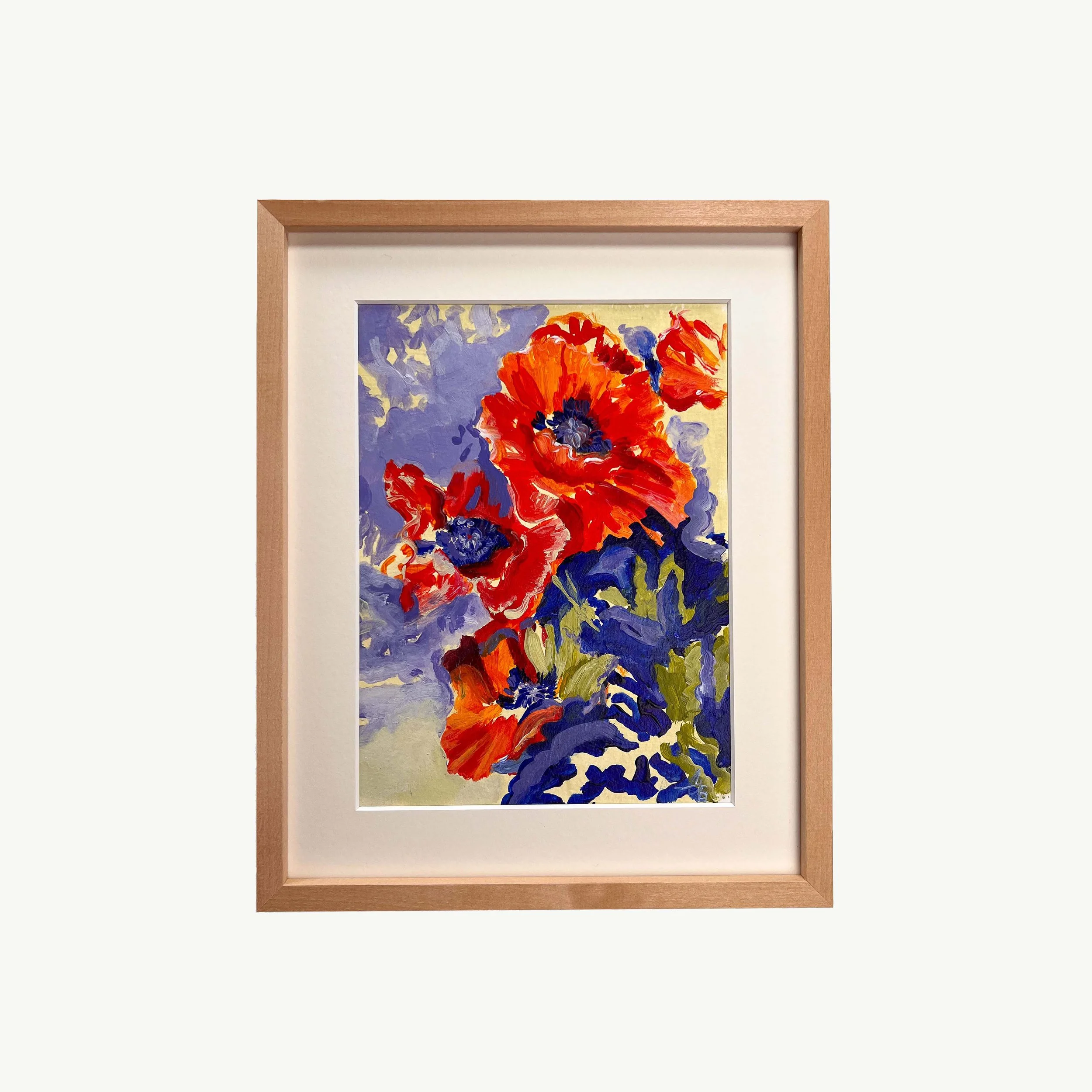 «Healing Poppy», originale Acrylmalerei