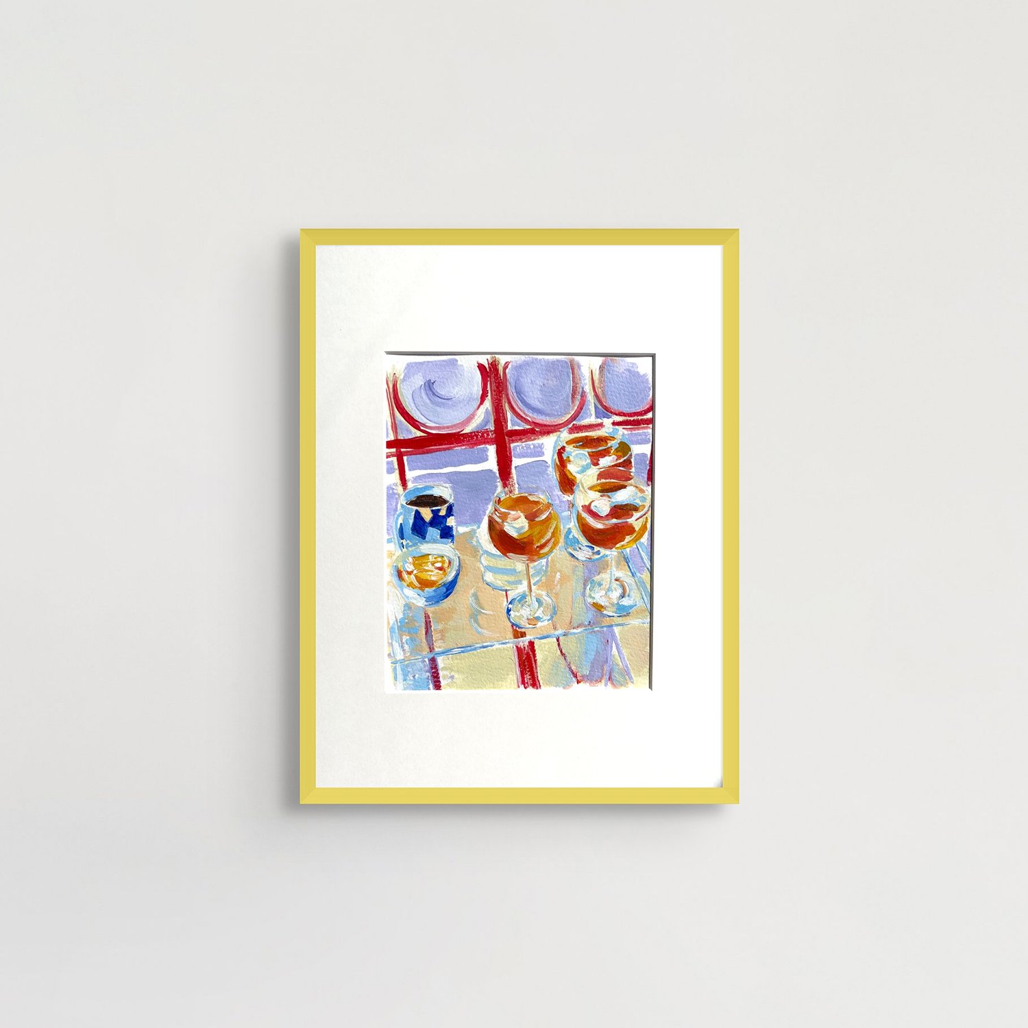 »aperitivo«, original acrylic painting on cardboard