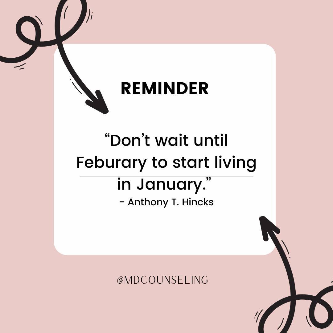 The excitement of New Year's has finally worn off, and people have returned to work and school. Many have already quit the gym and have given up on their resolutions...BUT you can be different. You get a new 24 hours every day and can restart anytime