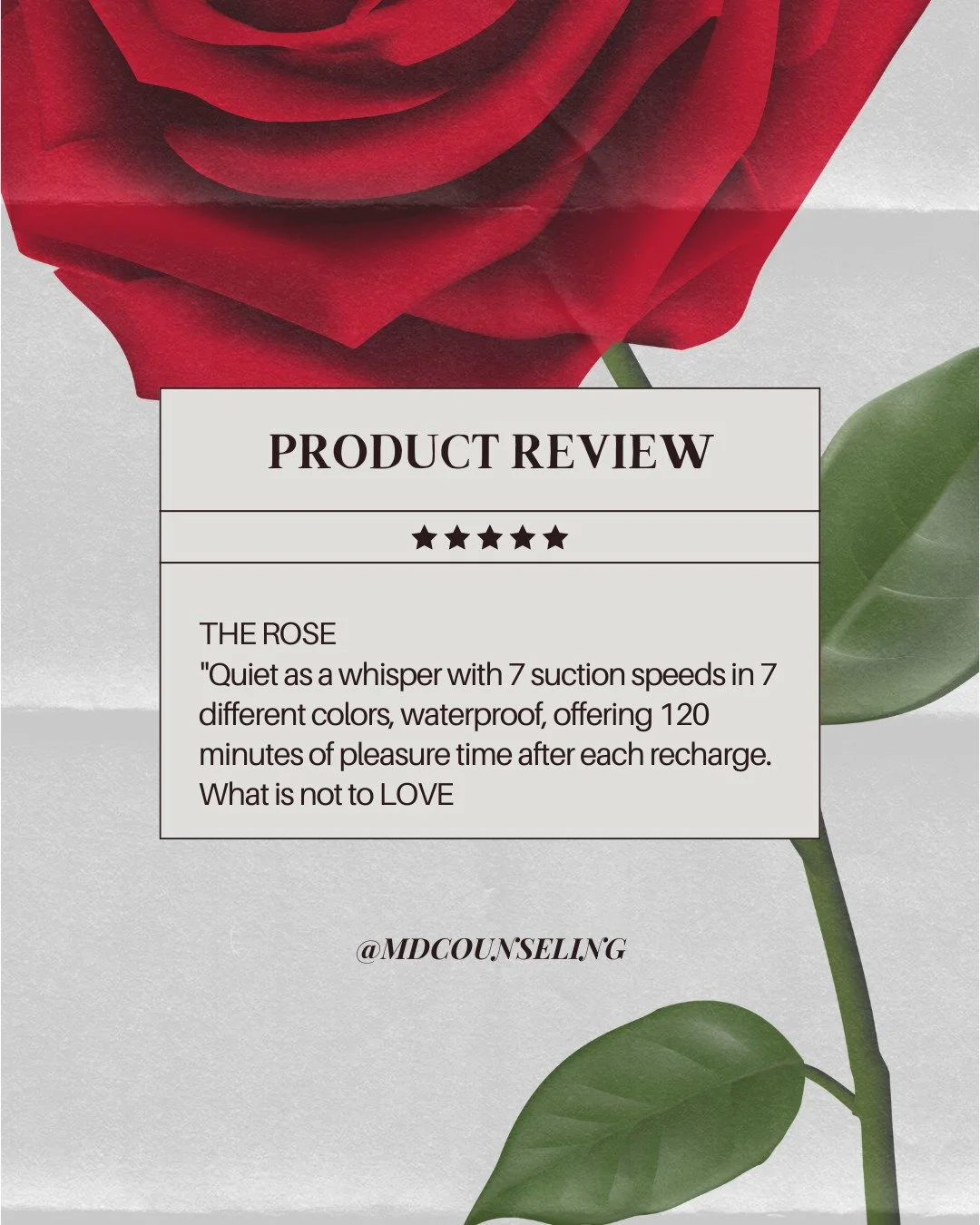 Have you tried this toy yet? 

Reviews are outstanding, people rave about it. 

It comes in more than just the color red, if that matters. 
.
.
.
 #ProductReview #TheRose #QuietPleasure #WaterproofToy #SuctionSpeeds #ColorOptions #Rechargeable #Pleas