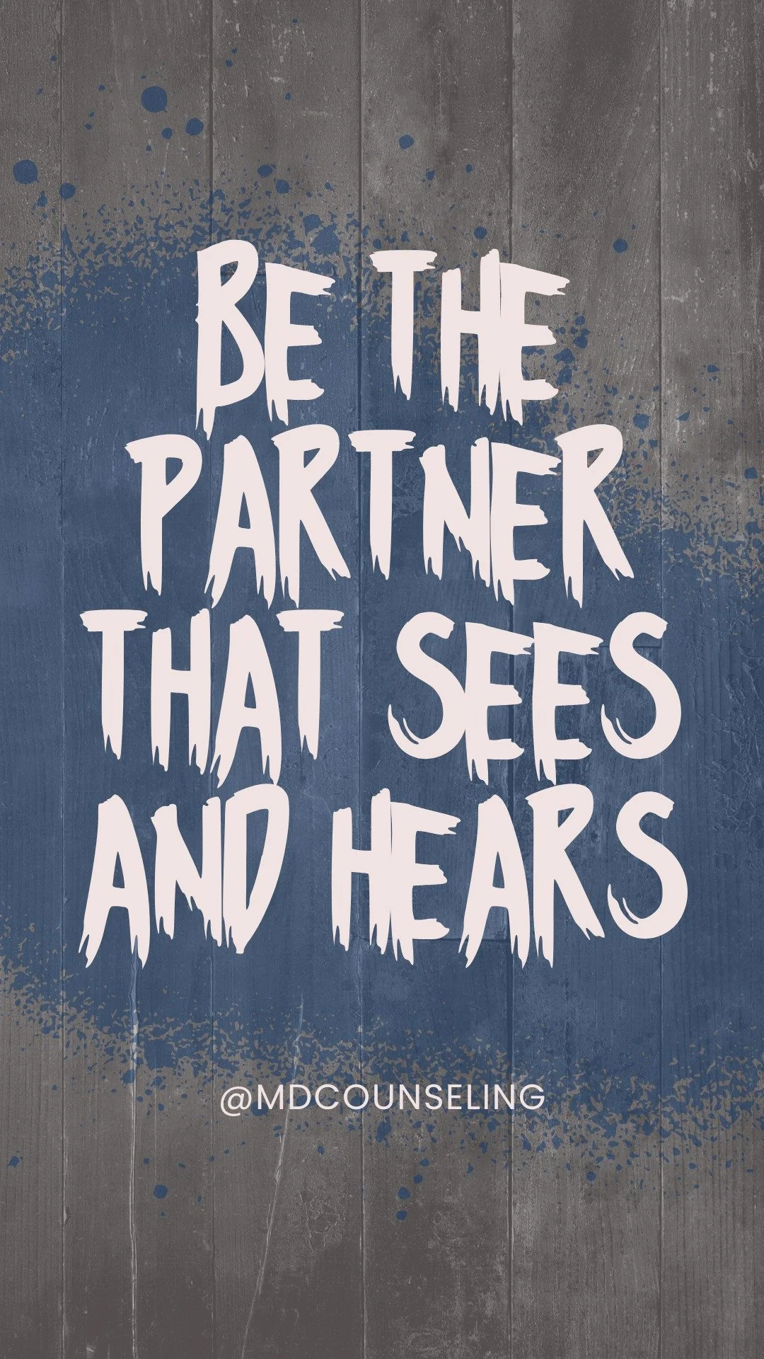 An easy tip to improve your relationship...

Listen and see your partner

One of the biggest complaints I hear from patients: "I am invisible." My partner doesn't hear me or see me. I want to be noticed.
.
.
.
 #HealthyRelationships #Relati