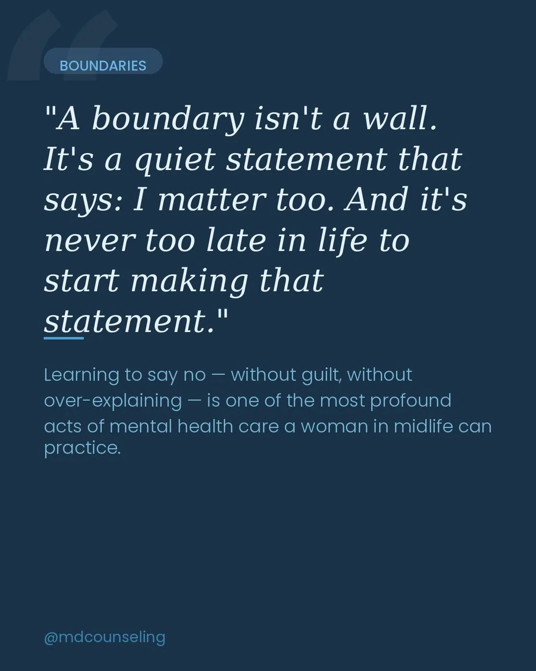 Even people need fences. 
Step away from the, but they are my: family member, friend, co-worker, neighbor, etc.
It doesn't matter who they are if you are not focusing on how you MATTER.

It is never too late to start.
.
.
.
 #PersonalBoundaries #Ment