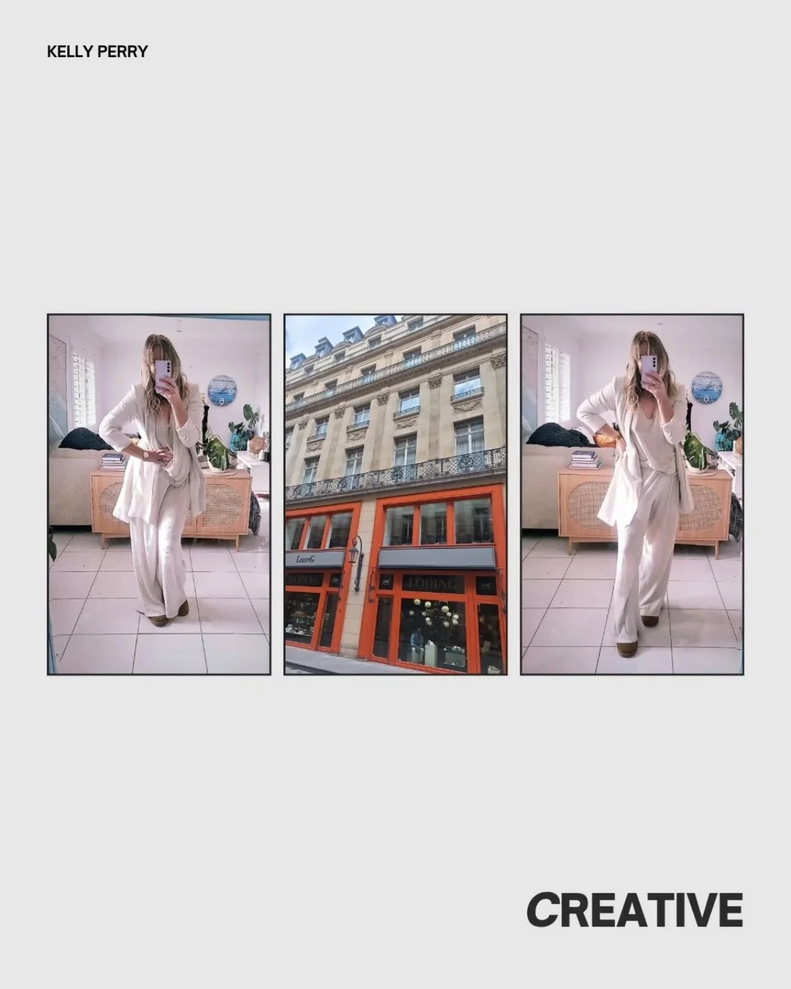 The building 📸 I took in Paris 2024. Fashion style pics I took recently at home. 

Design @canva

Switching my brain 🧠 to work creatively eg photography and design puts me in &quot;flow&quot;. Reducing stress levels and increasing joy.

Consider wh