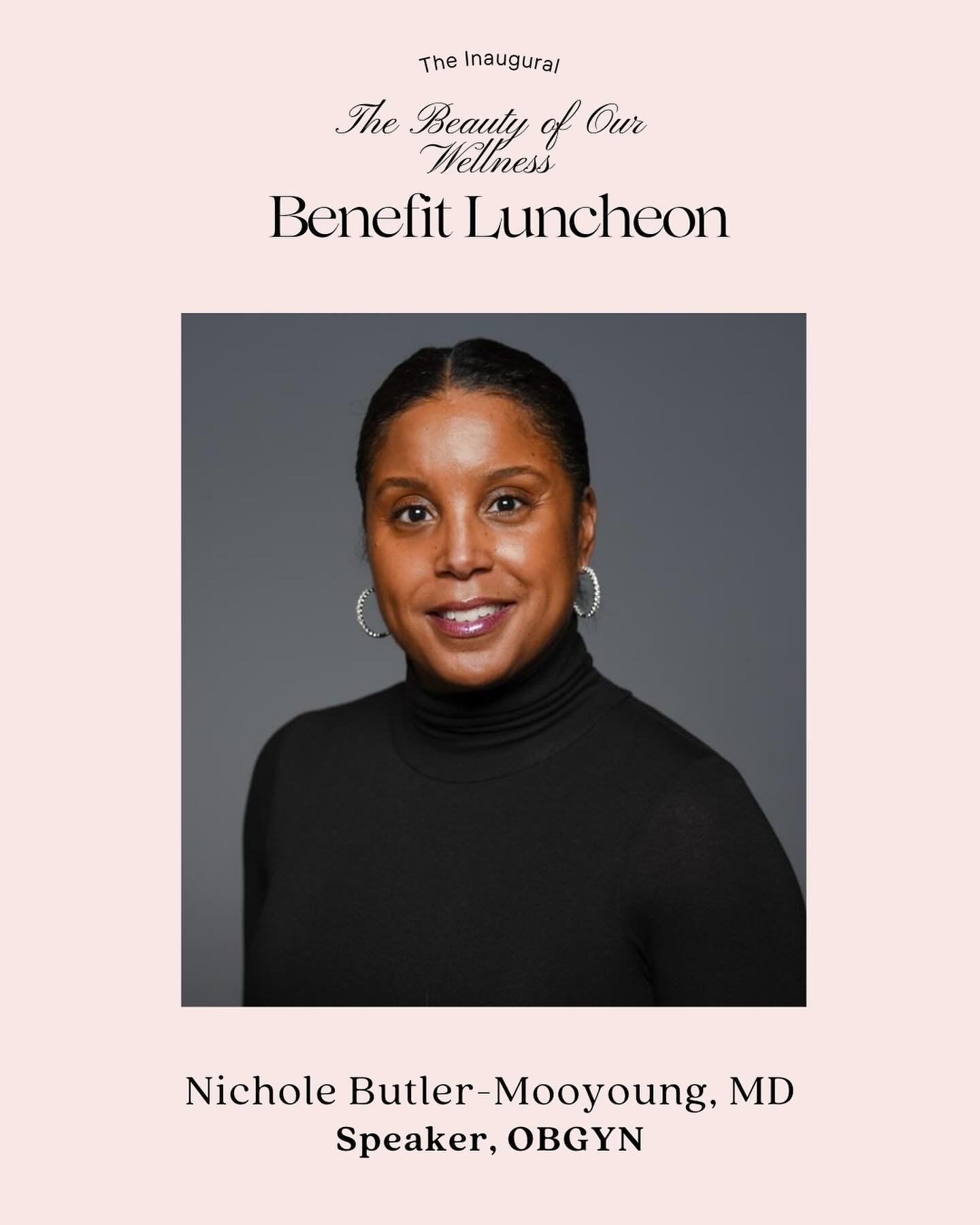 🌸 Meet The Speakers: We are so happy to introduce our first event speaker, Nichole Butler-Mooyoung, MD, who will be flying in from Chicago to speak to attendees! 

The aunt of two of our wonderful planning committee members Cori and Kendall Bond, Dr