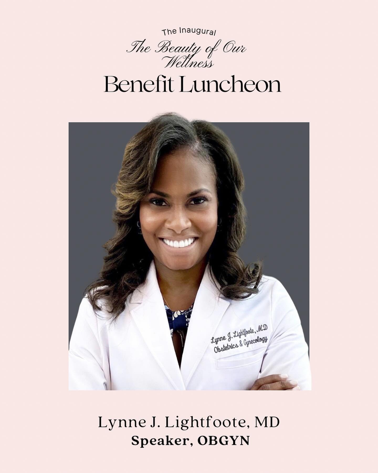 🌸 We are excited to announce our palen moderator, Dr. Lynne Lightfoote, MD who is renowned as one of Washington, D. C.&rsquo;s best OGBYNs. 

Her insight, professional excellence, and care for women will be help her to guide a wonderful conversation