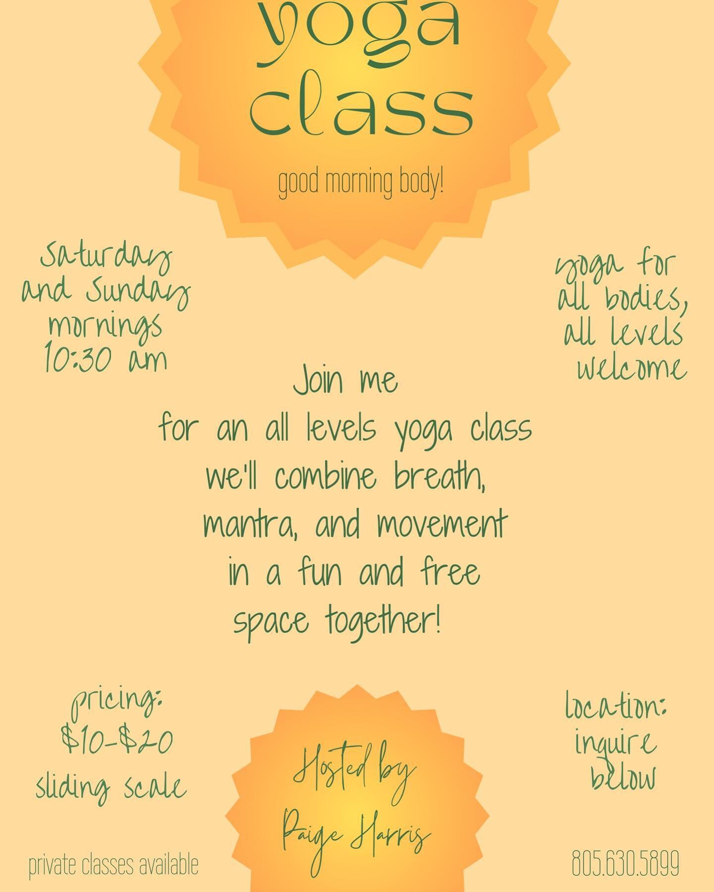 Teaching my first official yoga class to you all this weekend! Can&rsquo;t wait to see you there! 

Message me for details!

12/9 + 12/10
10:30 AM