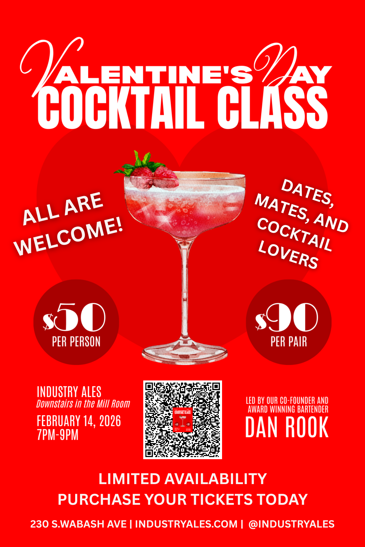Valentines Day Cocktail Class