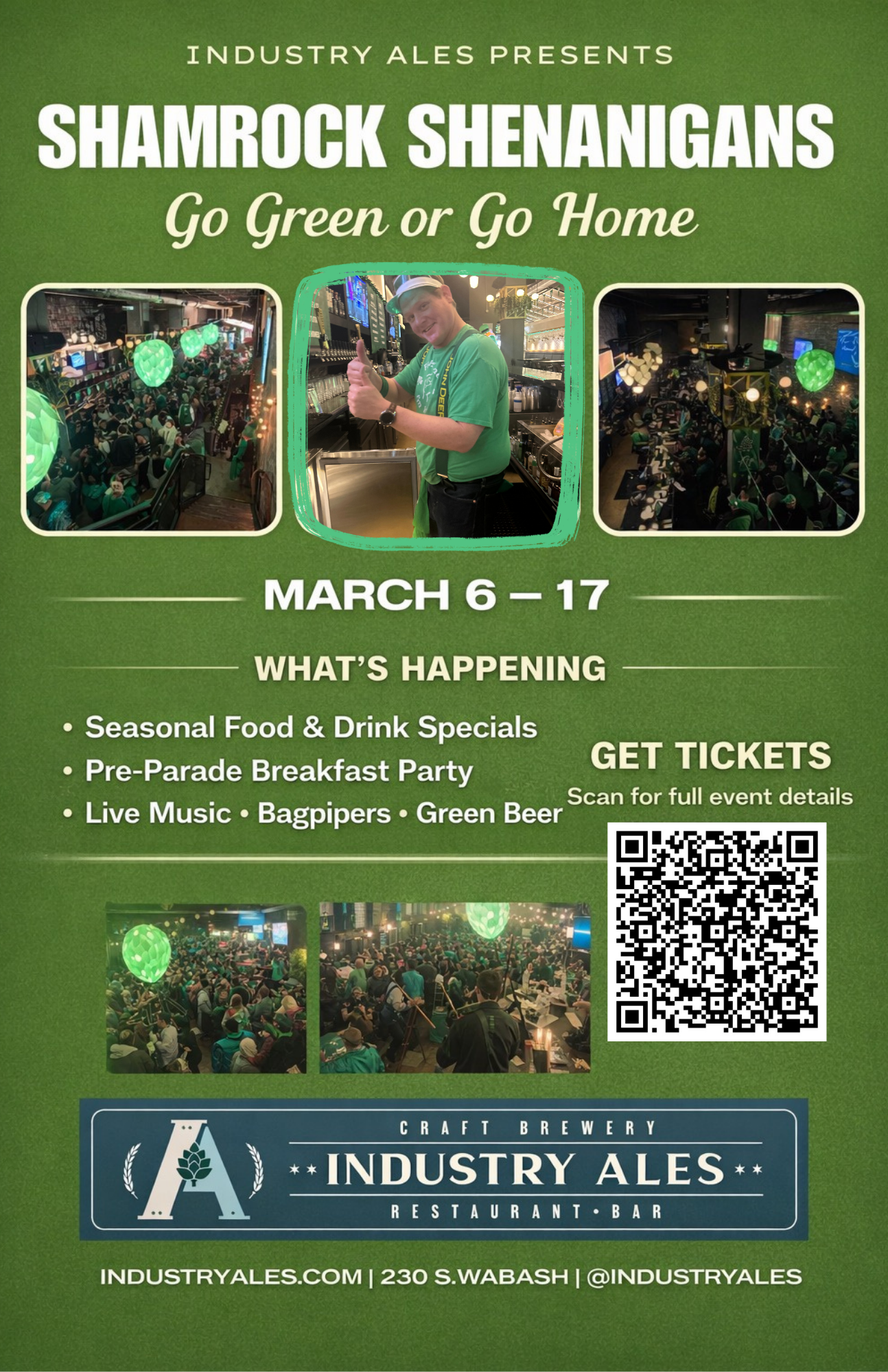 Shamrock Shenanigans - St Patricks Celebrations at Industry Ales