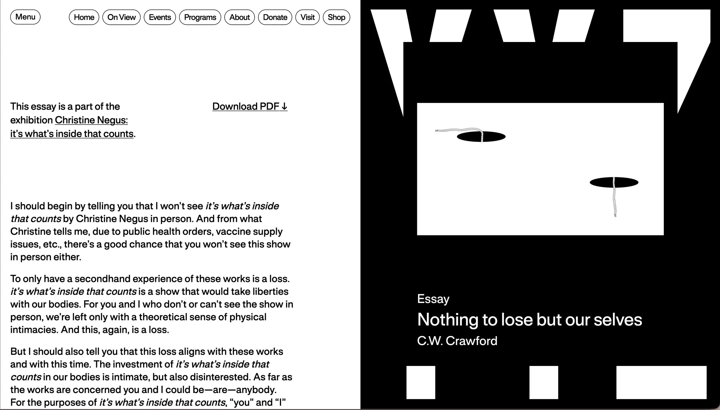 Nothing to Lose But Our Selves