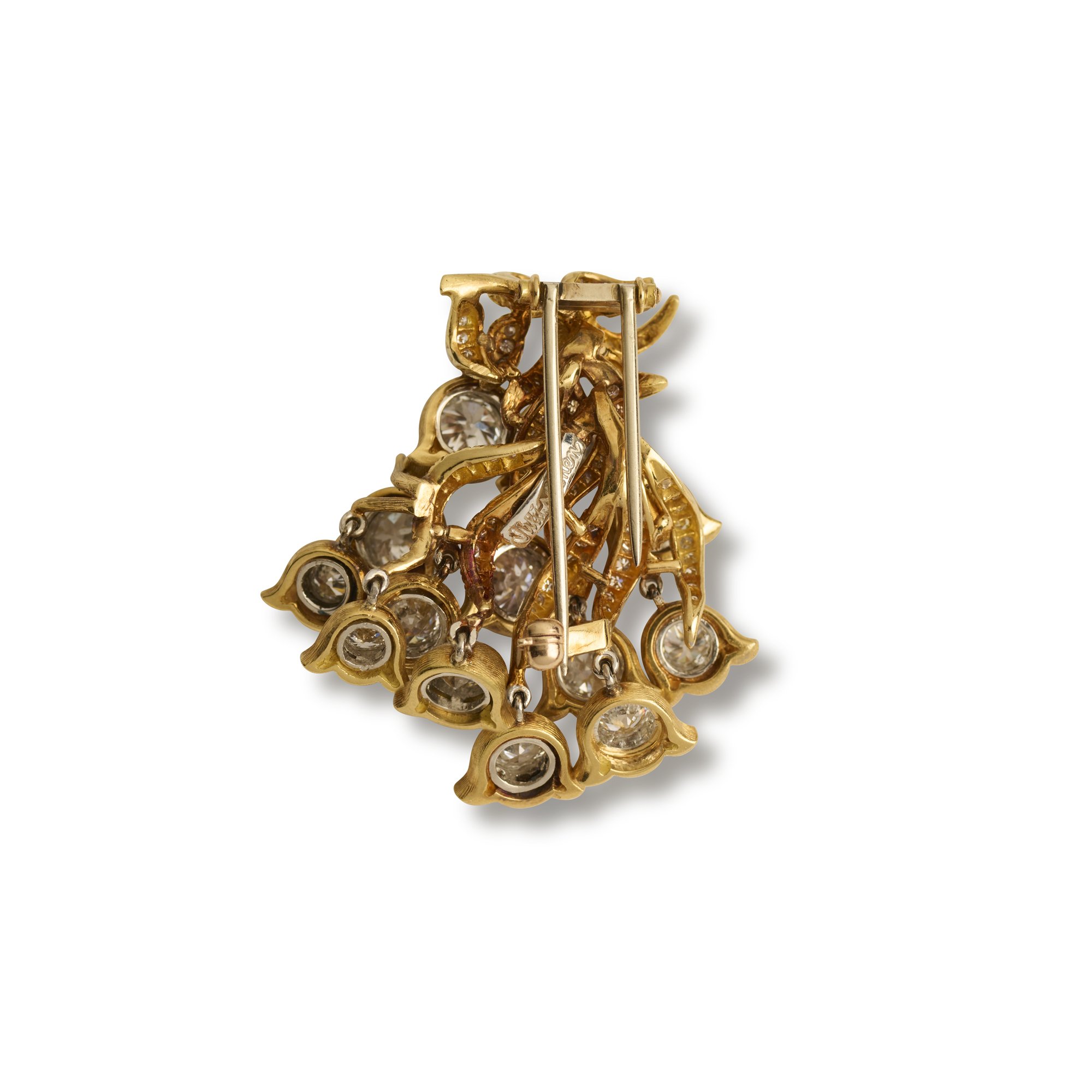 16c A9118 JULIUS COHEN. A DIAMOND TASSLE BROOCH.jpg