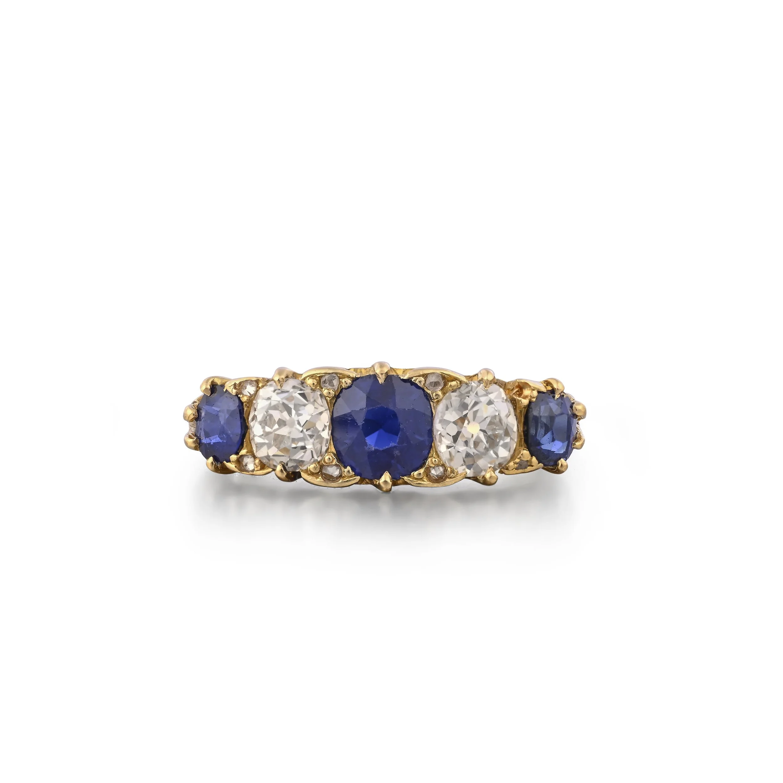 A9435A A VICTORIAN SAPPHIRE AND DIAMOND RING.jpg