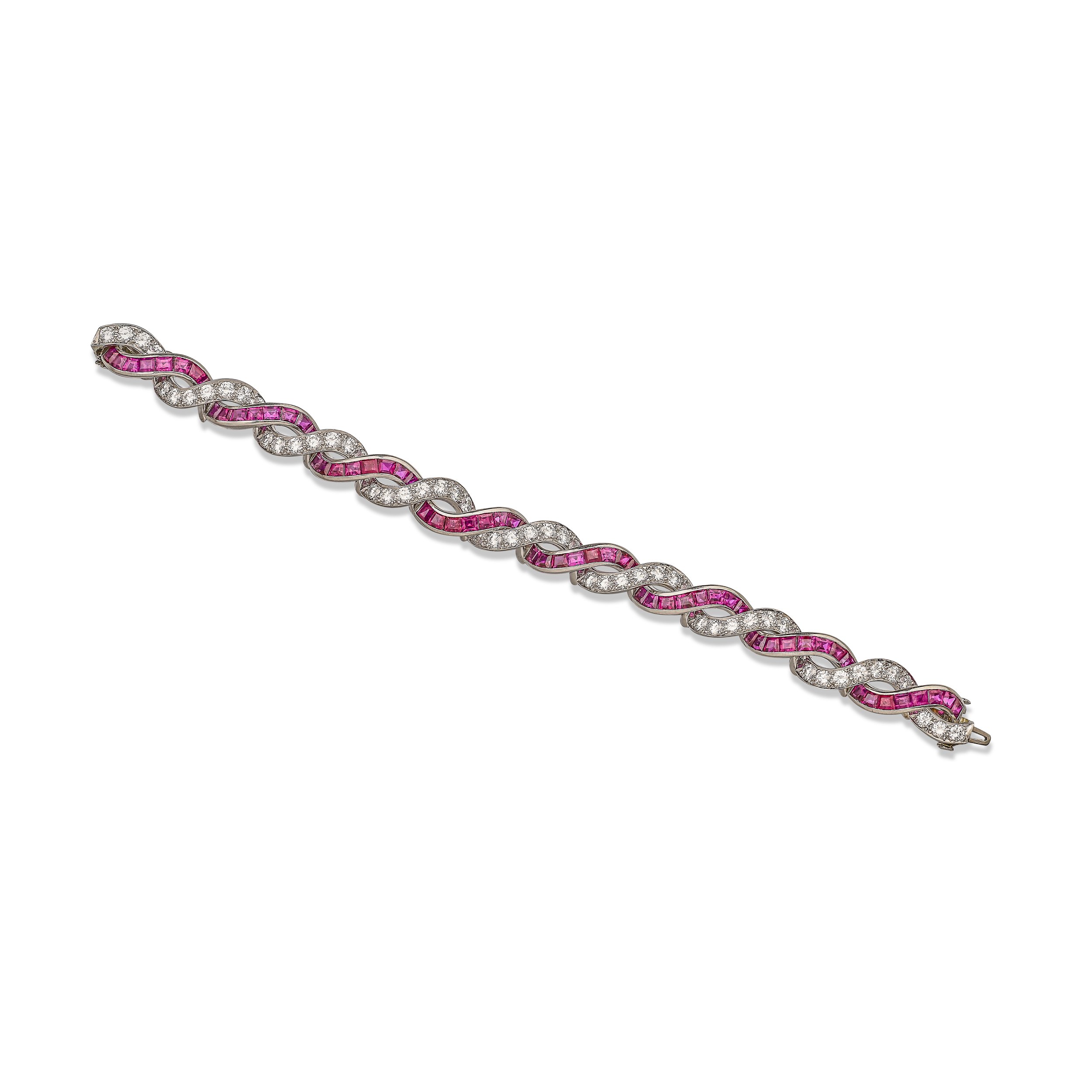 A9466C TIFFANY. A RUBY AND DIAMOND BRACELET.jpg