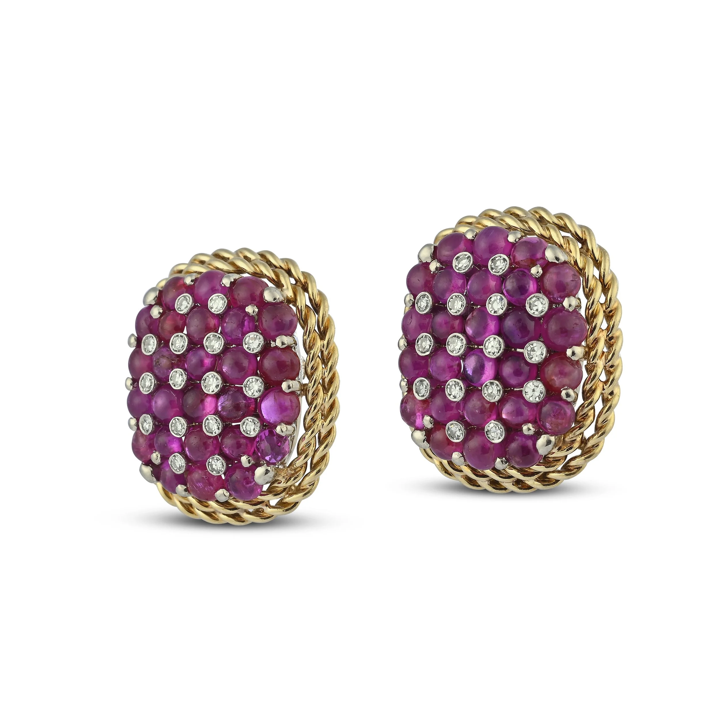 A9437B A PAIR OF RUBY AND DIAMOND EARRINGS.jpg