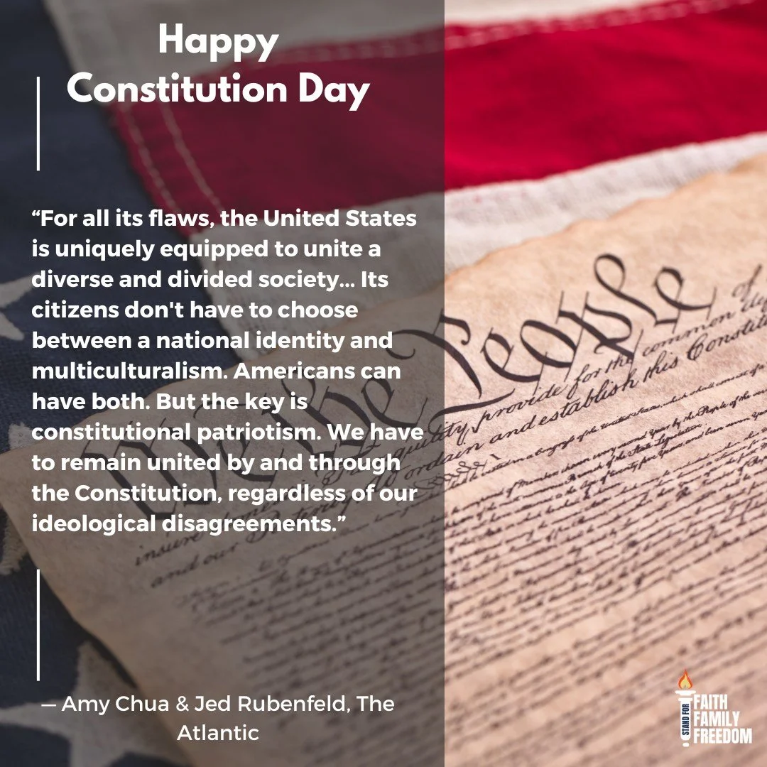 The Constitution is what binds us together as one nation. Beyond our differences, it gives us a shared identity and a common foundation to protect liberty.

On this Constitution Day, we are reminded that unity is not about sameness, but about our com