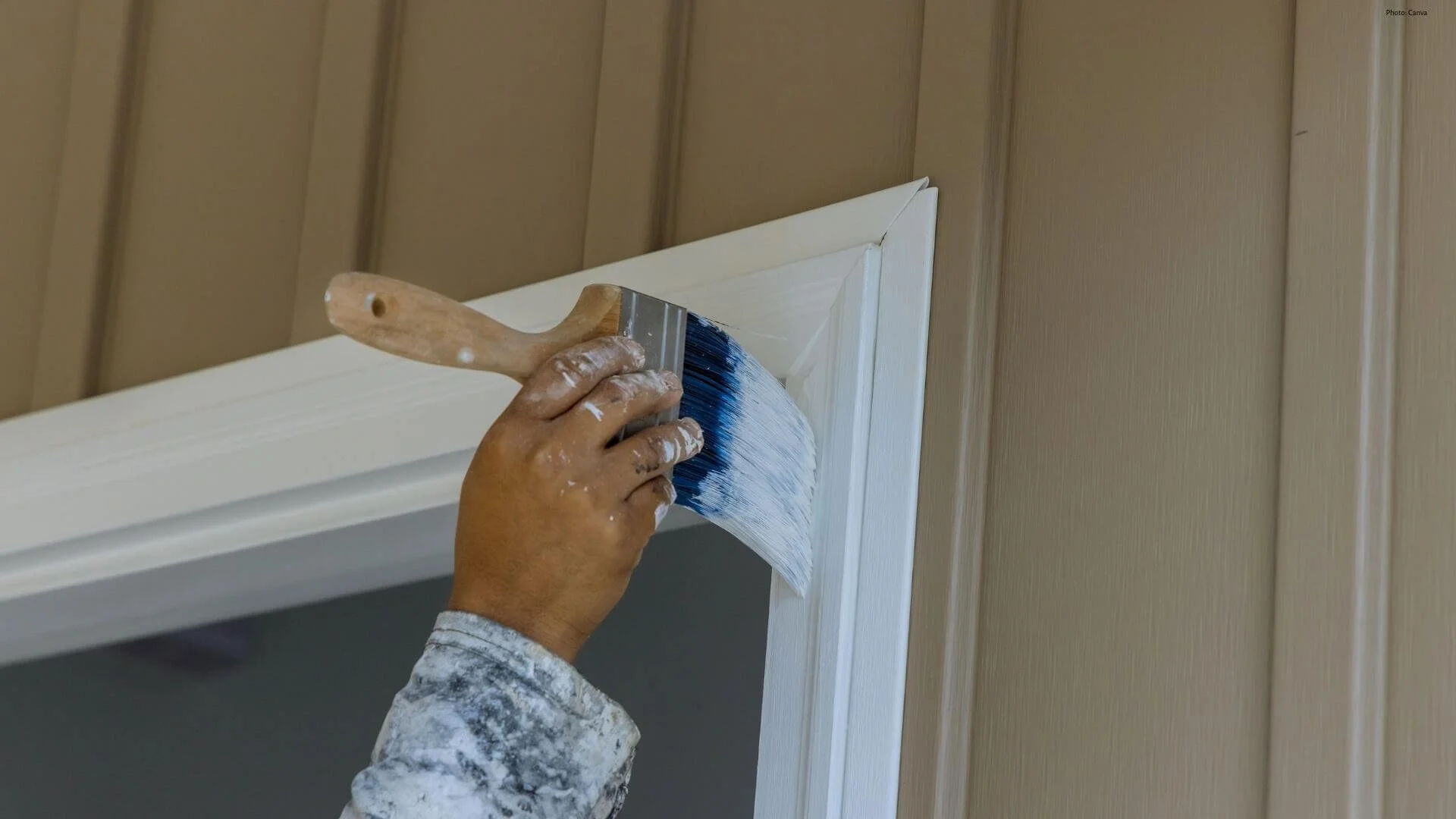 painting a doorframe