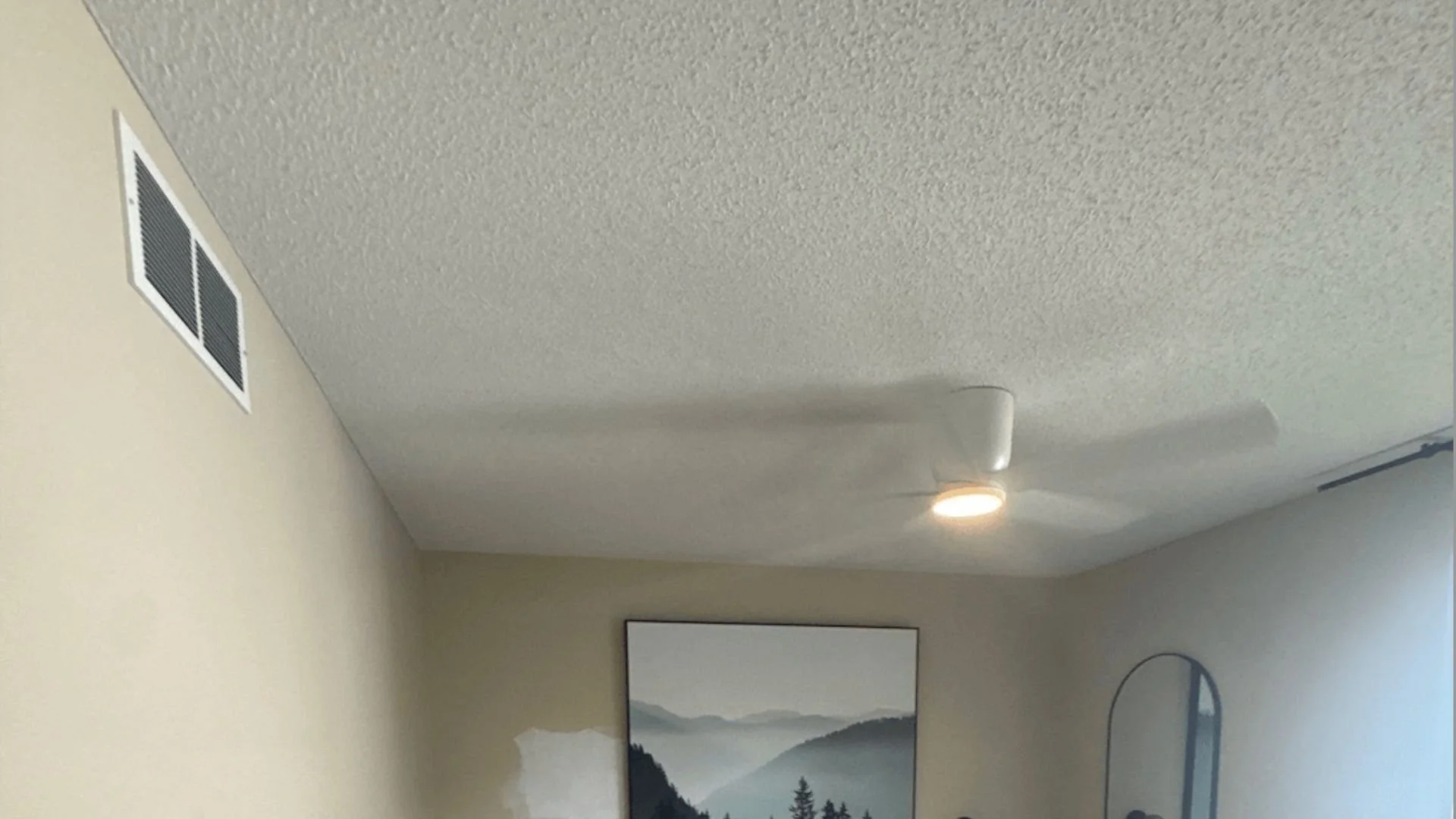 popcorn ceiling in a home