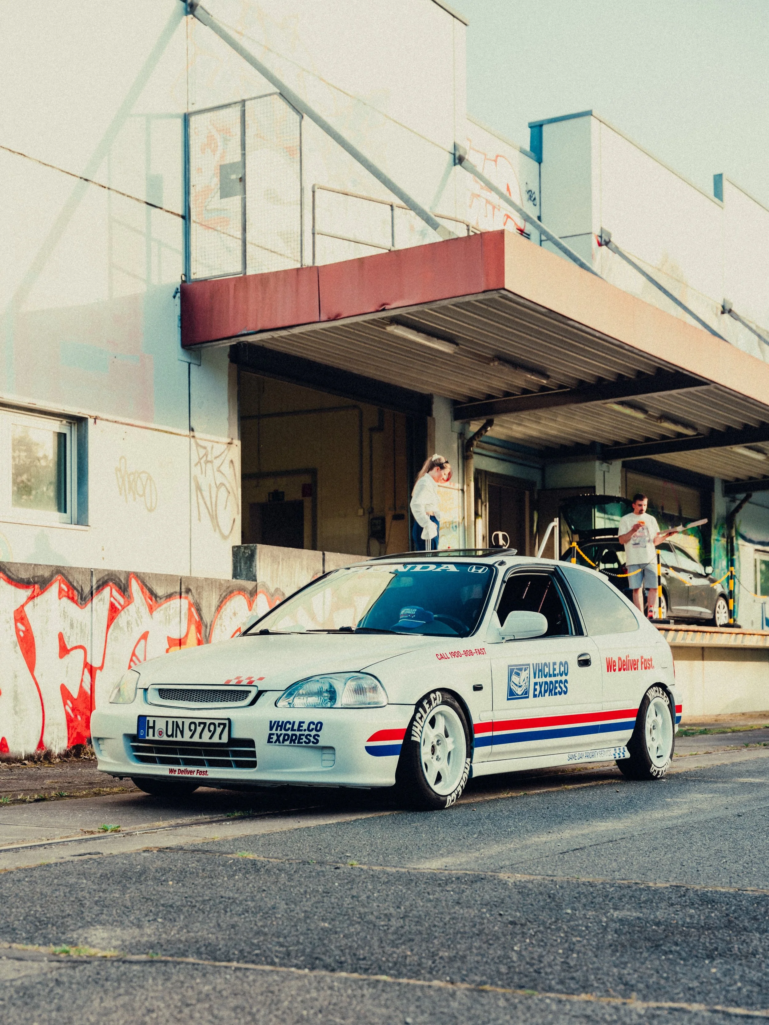 -
We. Prepare. Fast. 🌪️🏁
-
@vhcle is racing to prepare tomorrow&rsquo;s celebration of genuine automotive culture in Berlin - with iconic cars, unique artworks and a space that provides the perfect environment for all of that. 
-
📍RWK Studios Berl