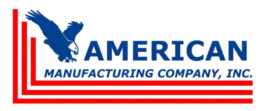 Logo of American Manufacturing Company, Inc. featuring a blue eagle and red stripes.