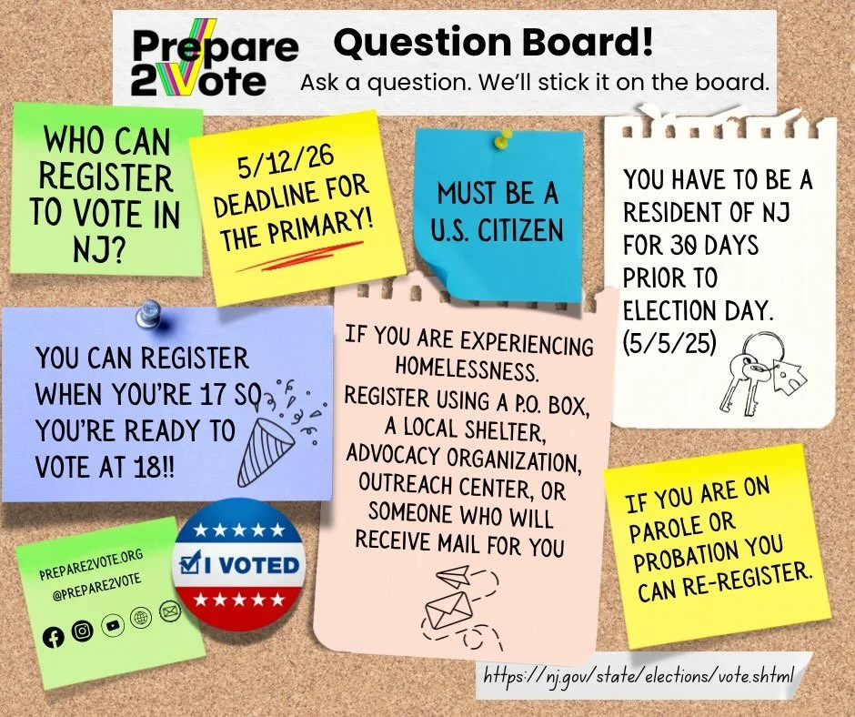 We vote for you to get registered today! It&rsquo;s easy! Questions? We have answers. Check out Prepare2Vote.org. Links in the bio. 

#bethebossvote #prepare2vote #nj #newjersey #useyourvoice