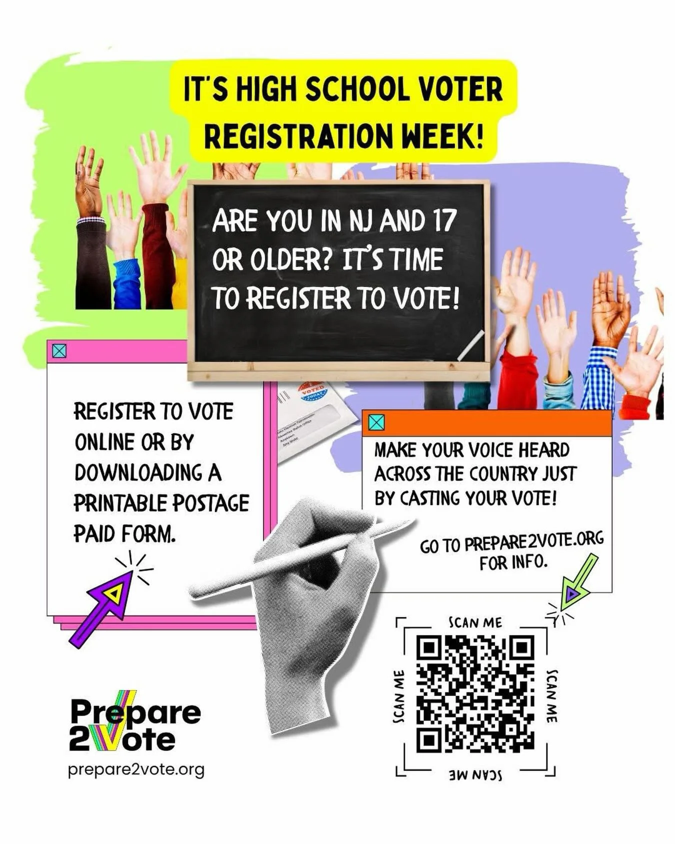 It&rsquo;s Student Voter Registration Week! If you are 17 and will be 18 by election day on Nov. 3, get registered! If you are 17 and won&rsquo;t be eligible to vote until next time, do it now! 

We have a page dedicated to student voters with all th