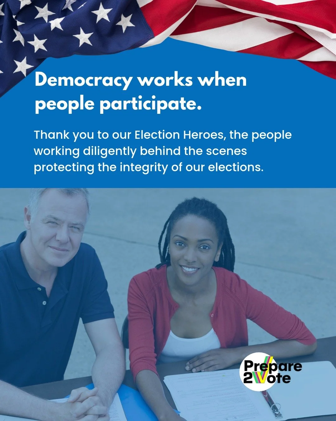 It's easy to forget the importance of the people working behind the scenes. Thank you to everyone ensuring the integrity of our elections. 🙏 

#prepare2vote #civicengagement #ElectionHeroDay
