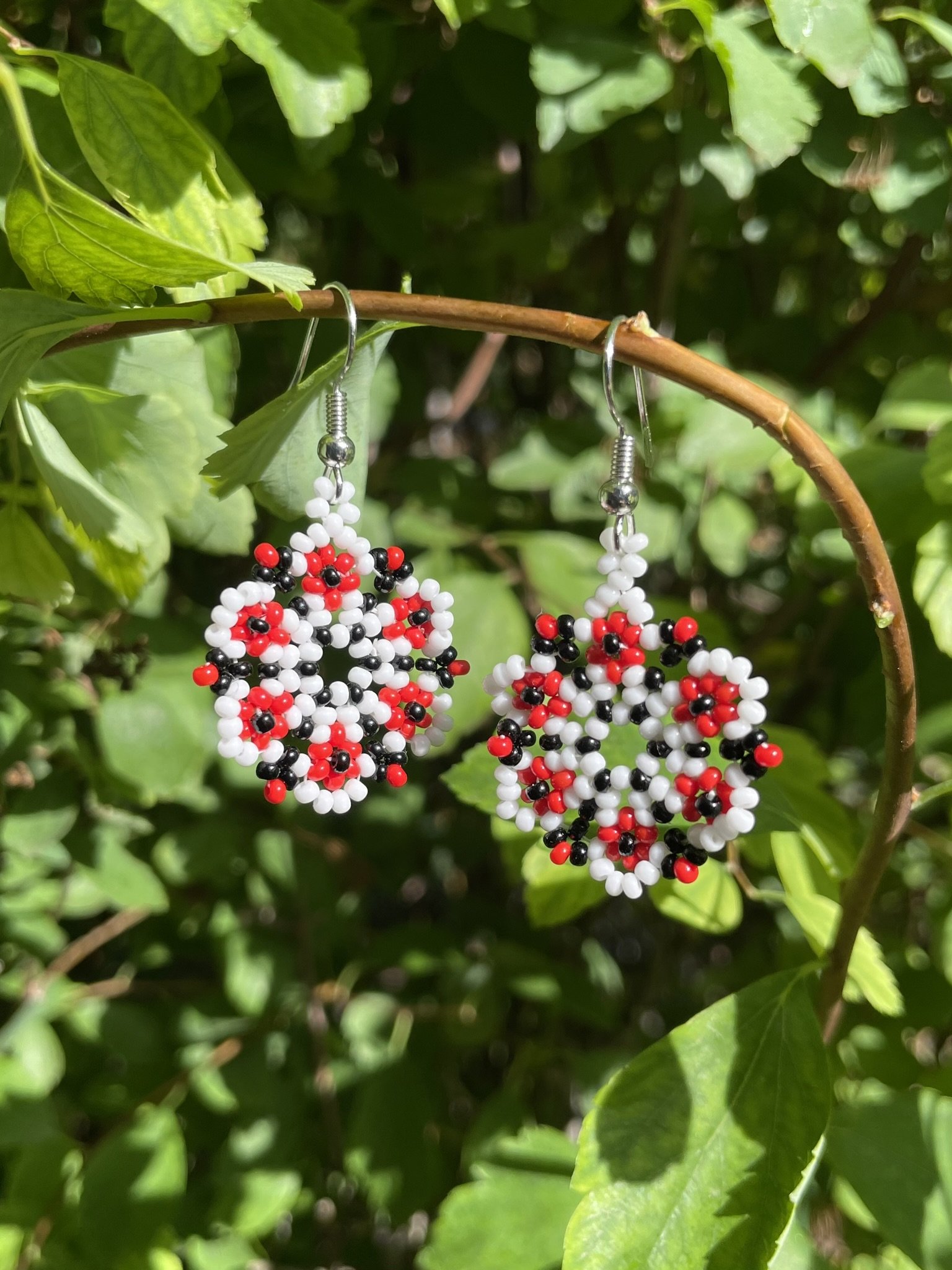 Small Flower Seed Bead Earring