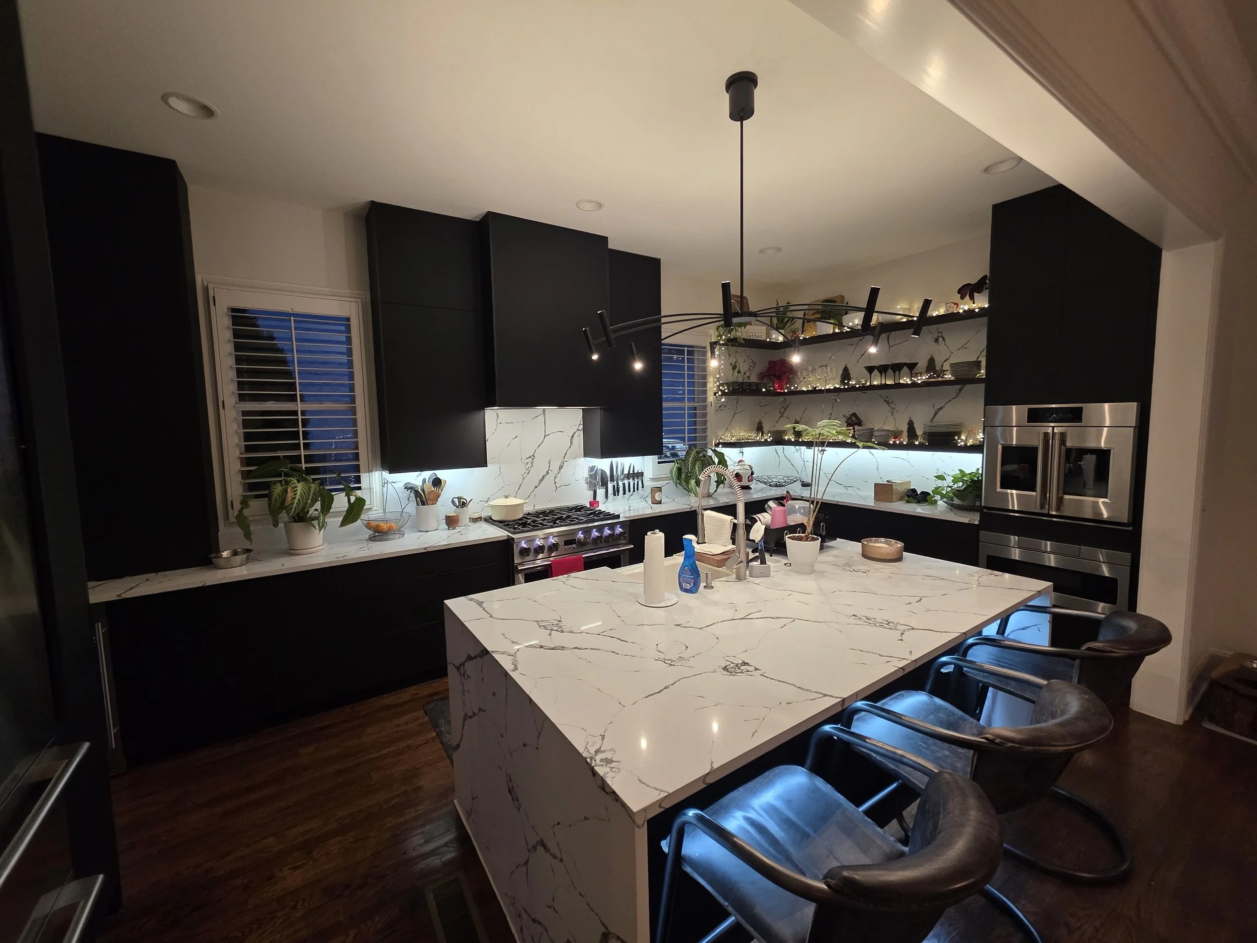 Black European (Cabinets)/Panda Quartz