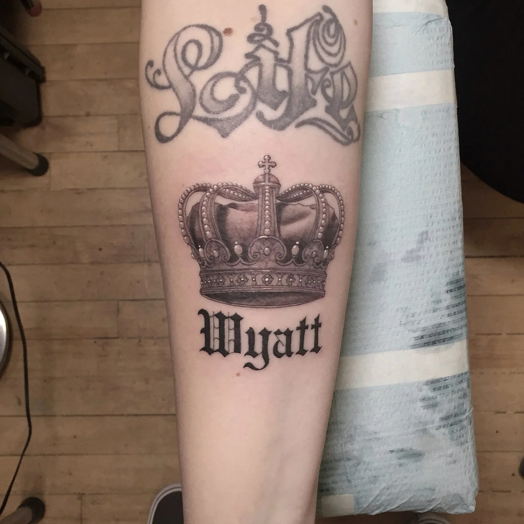 The Art of Royalty: Single Needle Crown Tattoos by Tyler Borich at Best Wishes Tattoo