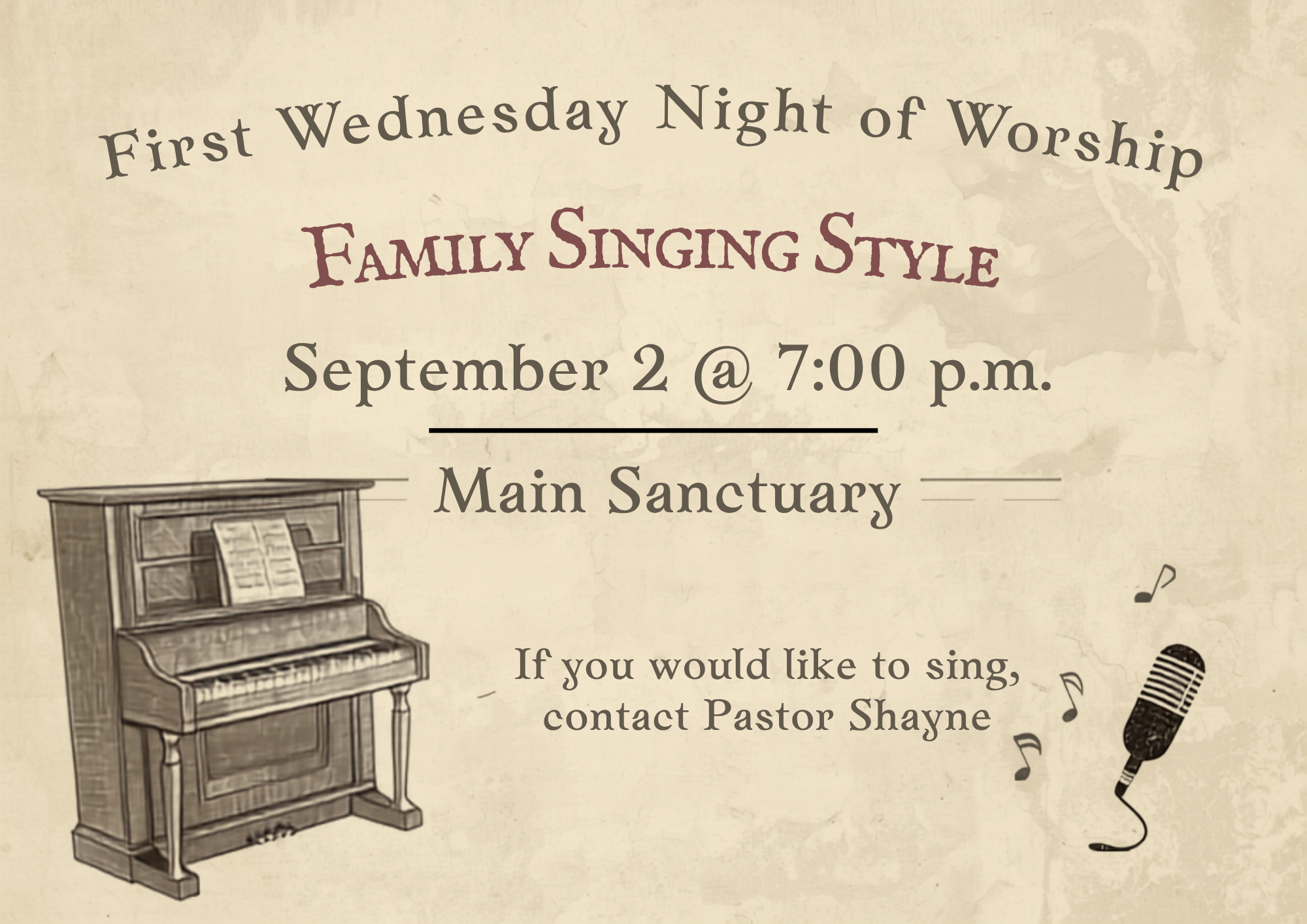 First Wednesday | Night Of Worship | Family Singing Style