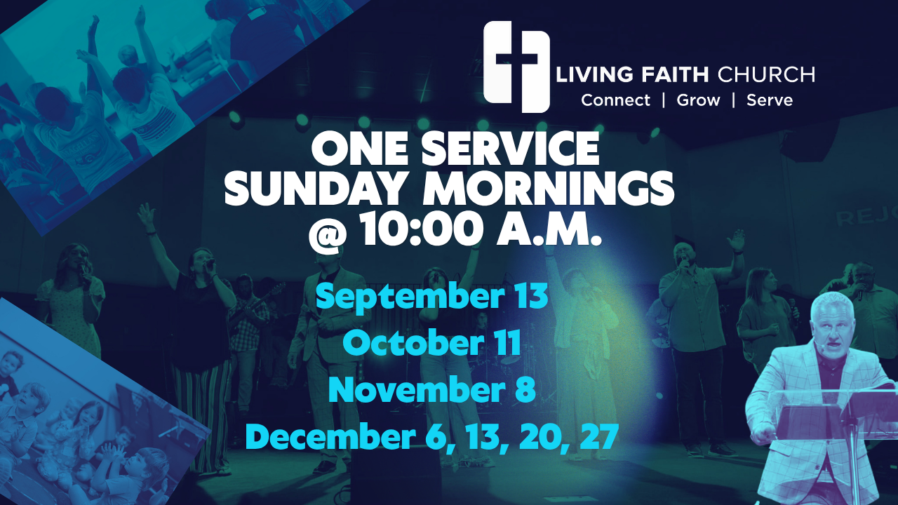 One Service Sunday Mornings @ 10:00 A.M. 