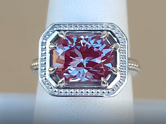 Lab Alexandrite in Vintage-Inspired Continuum Silver Ring
