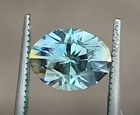 1.4ct Modified Oval Brilliant Shifty Seafoam Montana Sapphire