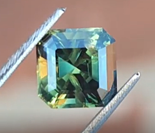 2.49ct Asscher Unheated Parti African Sapphire