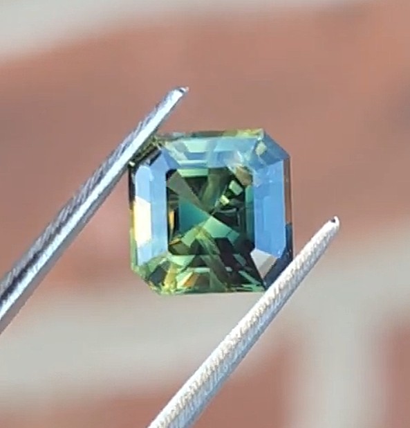 2.49ct Asscher Unheated Parti African Sapphire