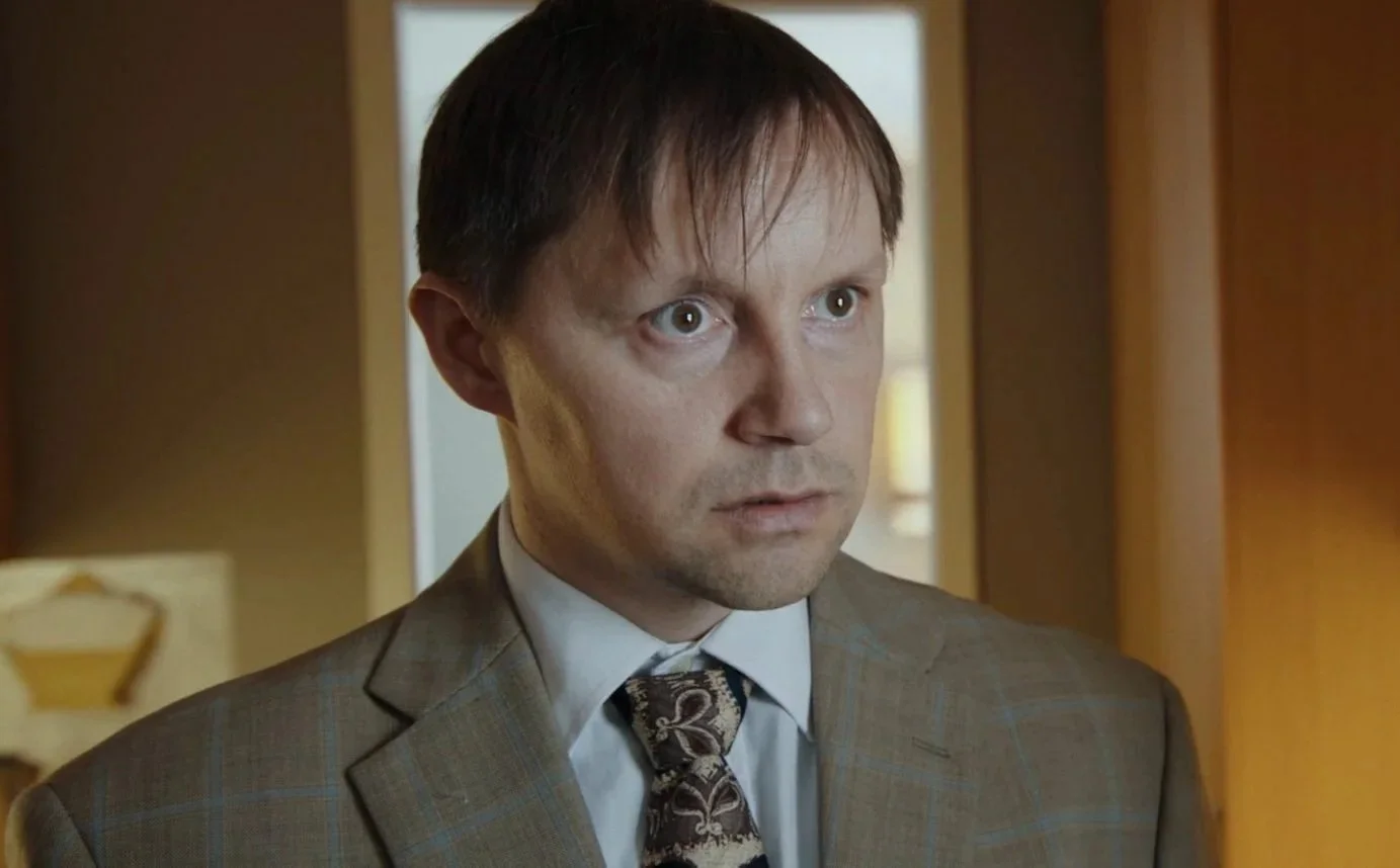 Dad still image of the dad staring angrily