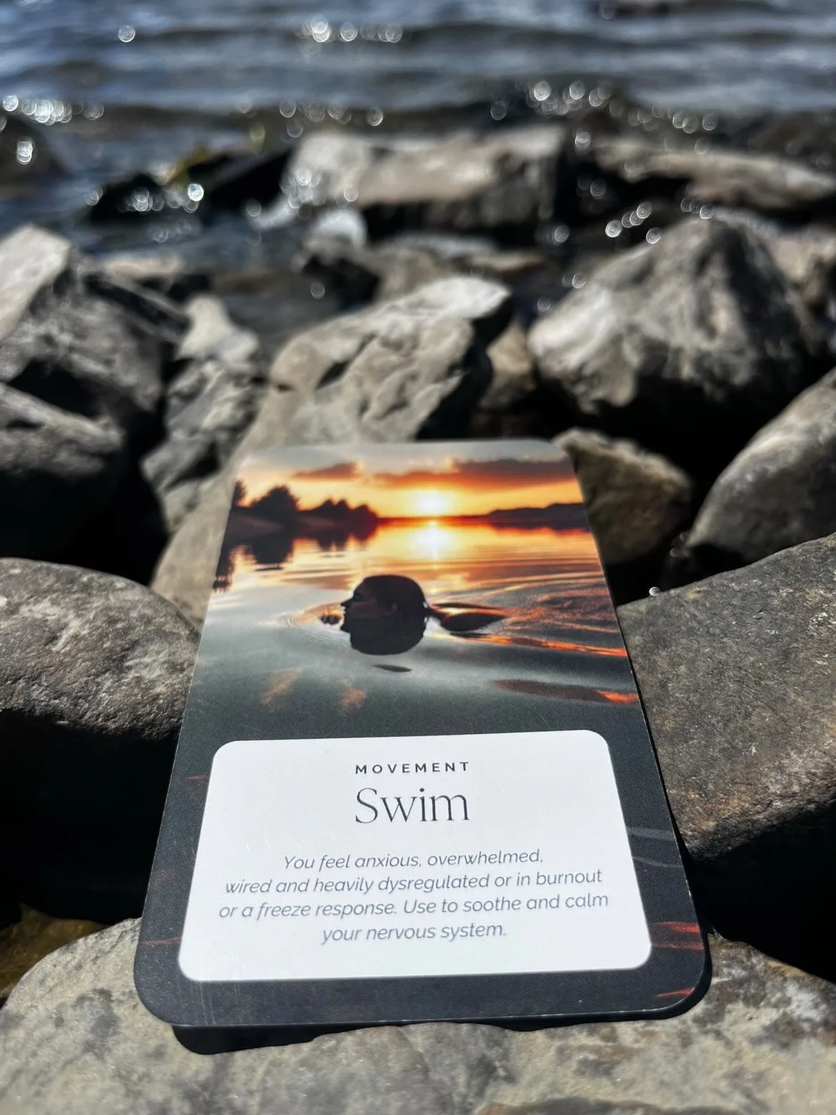 Golden hour at Coniston 💫💚

Beautiful to see the Somatic Resource Deck Collection alongside Wild Wellness, @wellness_wild where nature, community and wellbeing come together.

The Swim card doing exactly what it was designed for&mdash;supporting mo