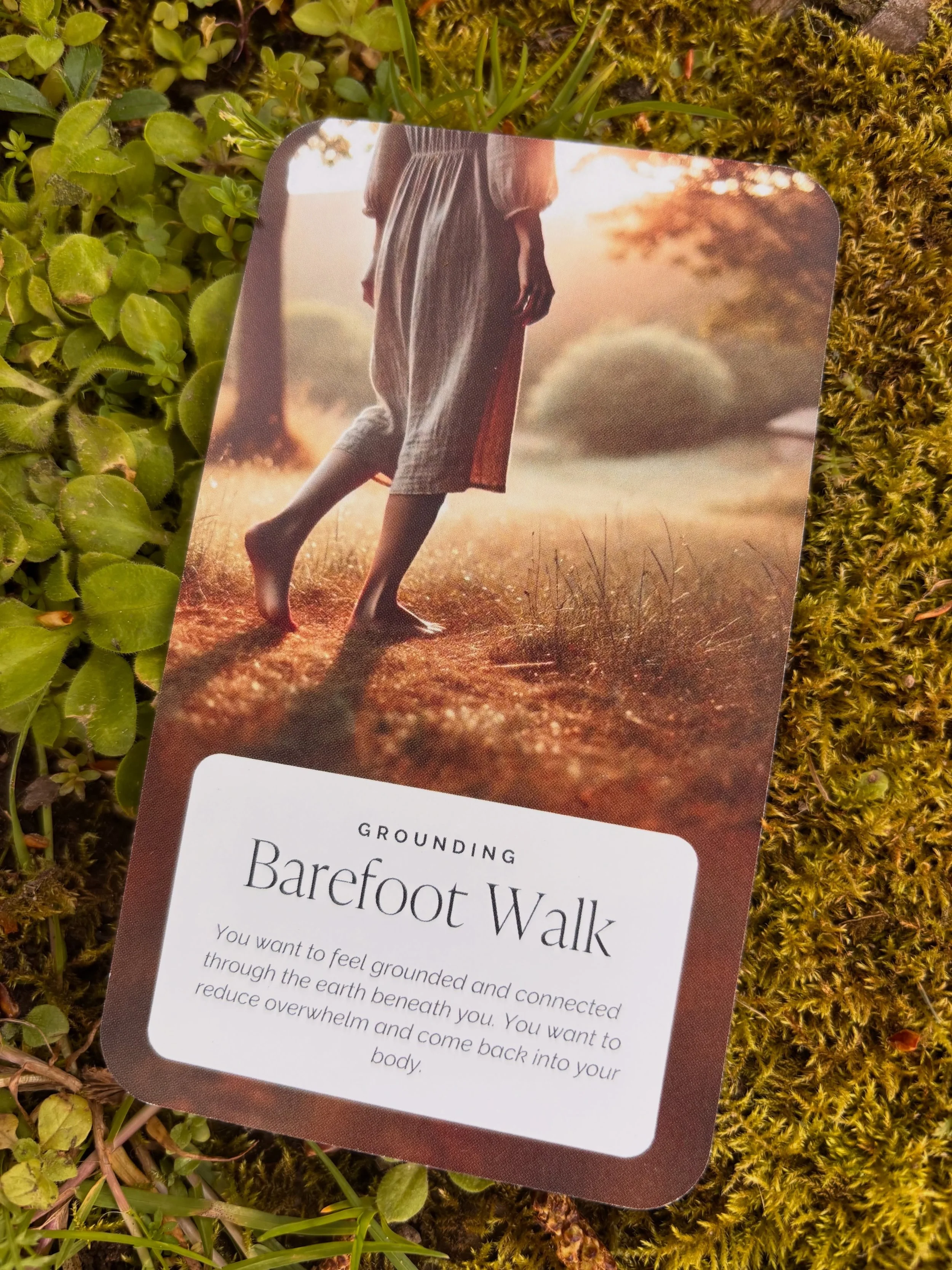 This week&rsquo;s somatic Card of the Week is the Barefoot Walk.🦶🏼💚🍃

This card feels especially timely with the warmer weather and longer days. It&rsquo;s a beautiful time to step outside and reconnect with the earth and a simple practice that&r