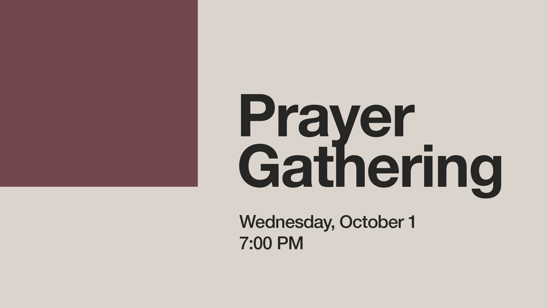 Prayer Gathering