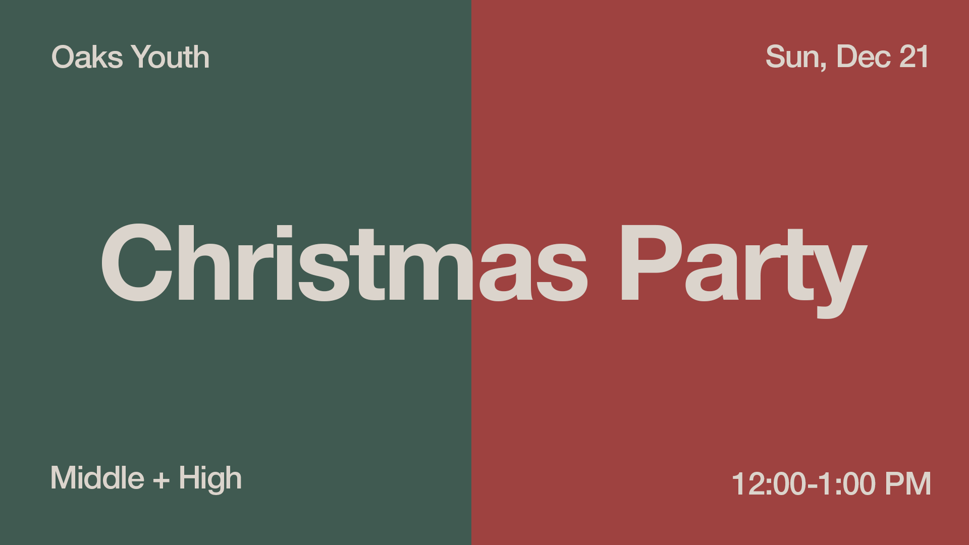 Youth Christmas Party