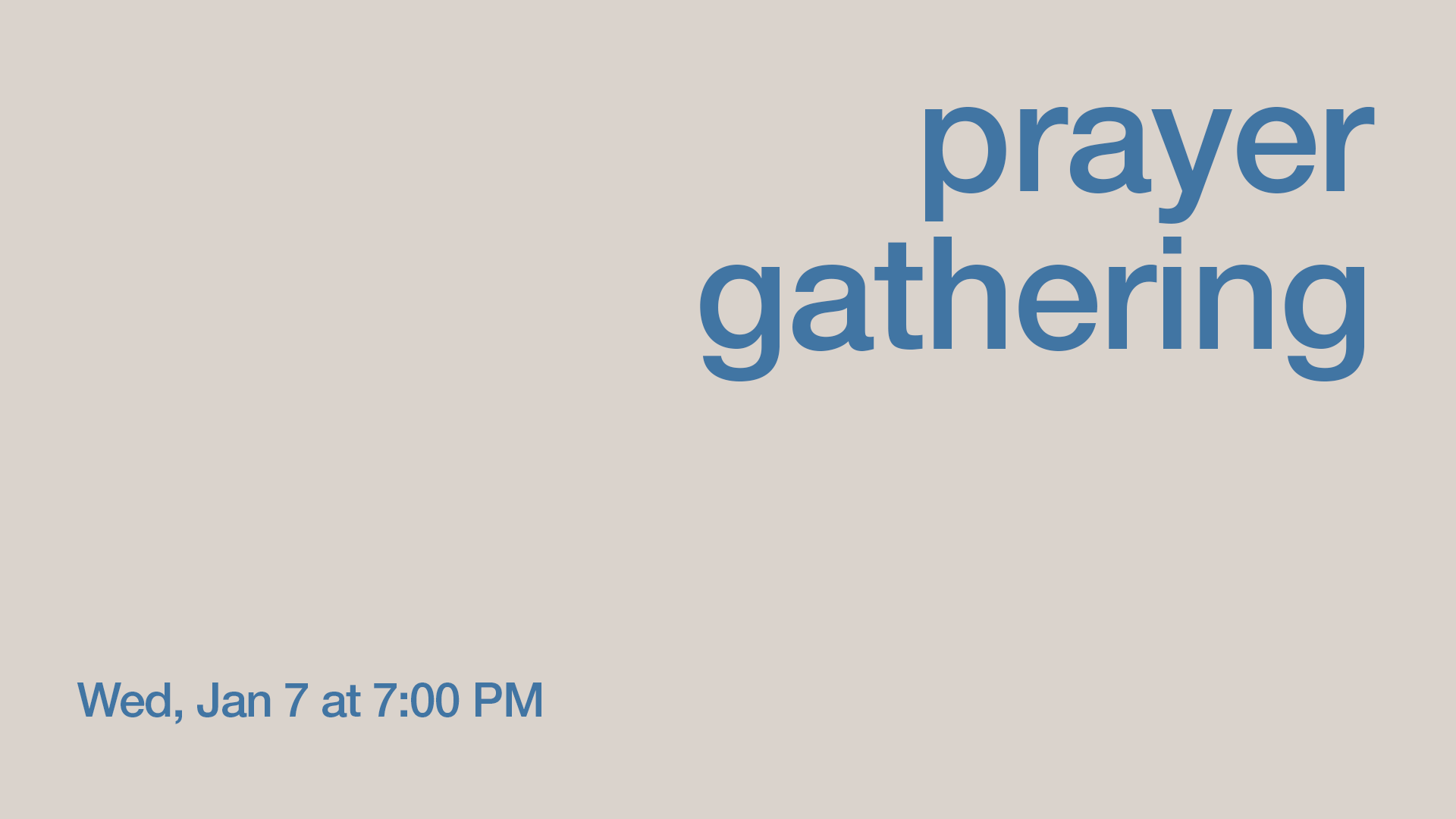 Prayer Gathering
