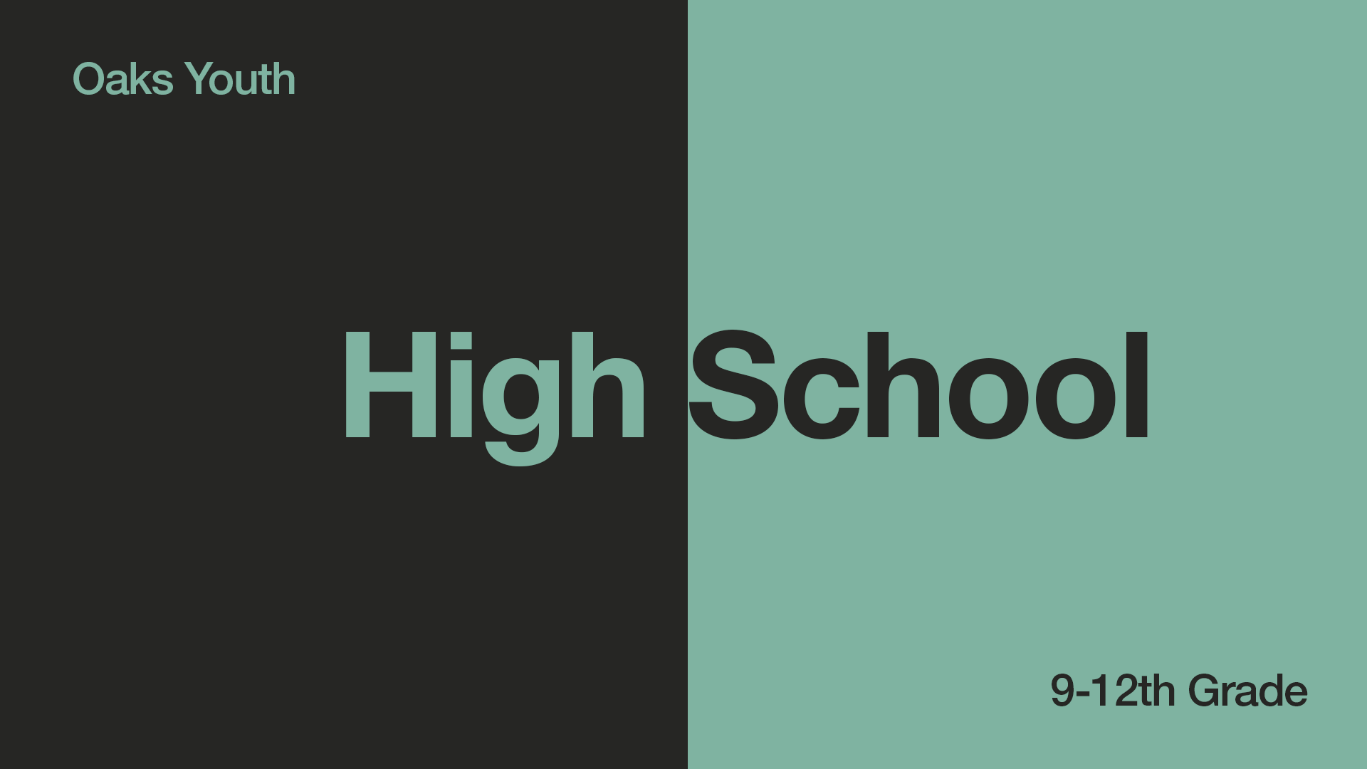 Youth: High School Event
