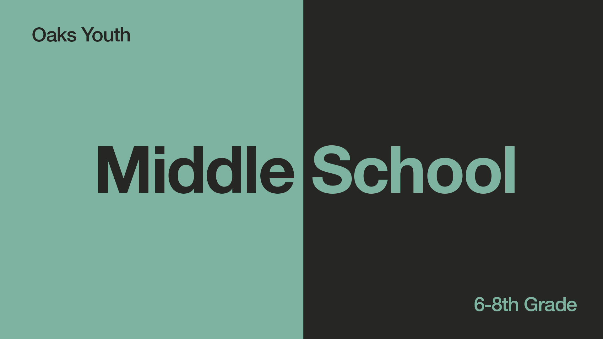 Youth: Middle School Event 