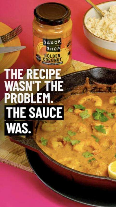 Sauce Shop FMCG static creatie strategy paid social