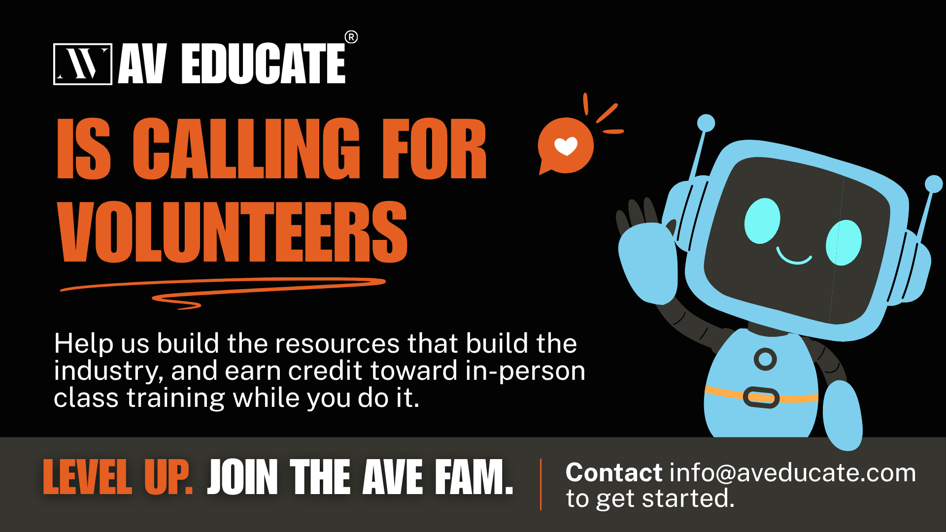 We Need You: AV Educate Is Calling for Volunteers