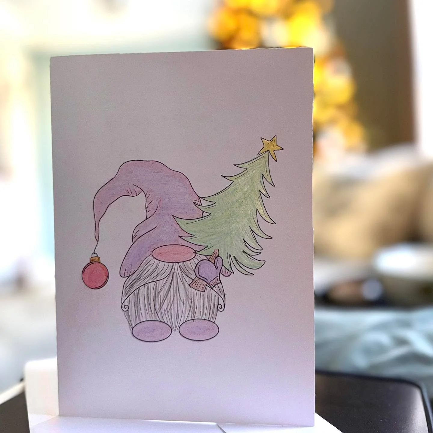 When your amazing friend (and supportive customer) sends you your own Christmas card!! Amazing! I love when my products are spotted out in the wild (or when they walk right back in the front door!). Did you receive a gnome card this season?