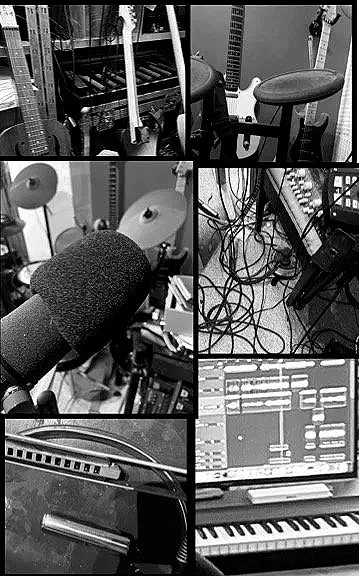 Down in the studio, work gets done. The songs just keep coming !